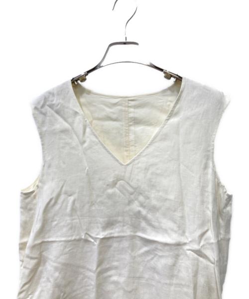 nagonstans（ナゴンスタンス）nagonstans (ナゴンスタンス) リネンノースリーブワンピース アイボリー サイズ:38の古着・服飾アイテム