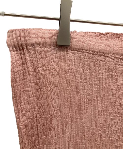 me ISSEY MIYAKE（ミーイッセイ ミヤケ）me ISSEY MIYAKE (ミーイッセイ ミヤケ) スクエアシースルークレープパンツ ピンク サイズ:不明の古着・服飾アイテム