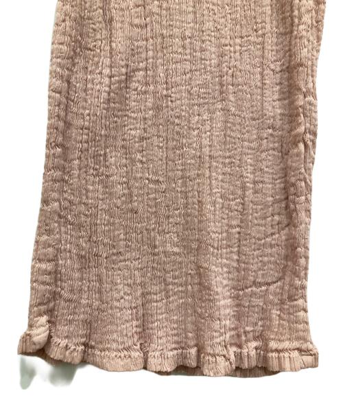 me ISSEY MIYAKE（ミーイッセイ ミヤケ）me ISSEY MIYAKE (ミーイッセイ ミヤケ) スクエアシースルークレープパンツ ピンク サイズ:不明の古着・服飾アイテム