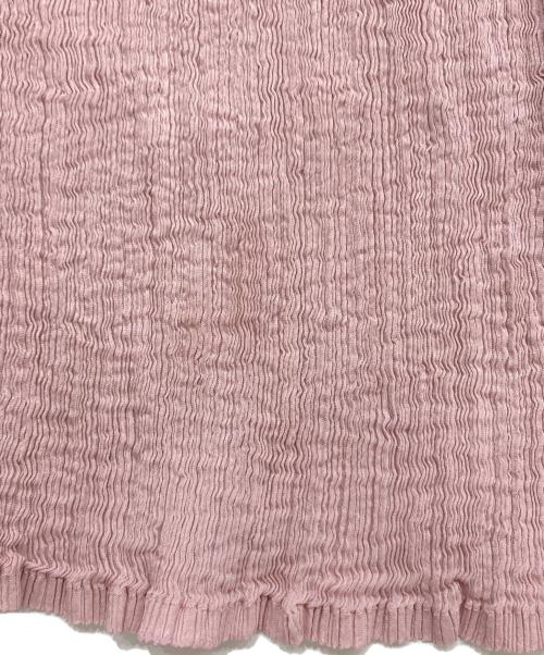 me ISSEY MIYAKE（ミーイッセイ ミヤケ）me ISSEY MIYAKE (ミーイッセイ ミヤケ) スクエアシースルークレープパンツ ピンク サイズ:不明の古着・服飾アイテム