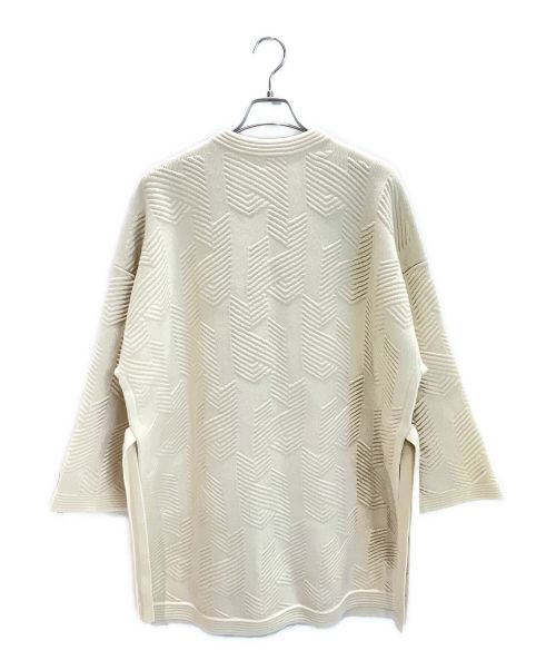 HERMES（エルメス）HERMES (エルメス) Hモチーフ コートカーディガン Blanc Naturel サイズ:38の古着・服飾アイテム