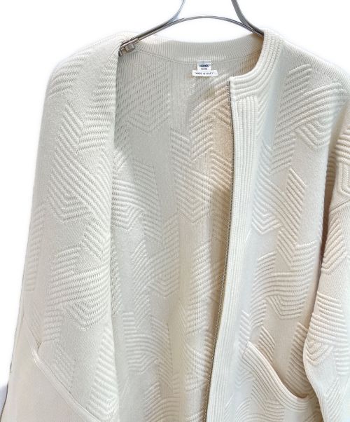 HERMES（エルメス）HERMES (エルメス) Hモチーフ コートカーディガン Blanc Naturel サイズ:38の古着・服飾アイテム