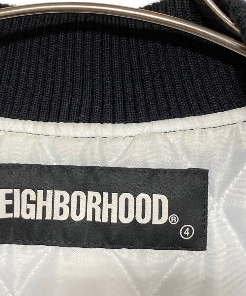 NEIGHBORHOOD（ネイバーフッド）NEIGHBORHOOD (ネイバーフッド) B.STADIUM/WCL-JKT ブラック×ホワイト サイズ:Lの古着・服飾アイテム