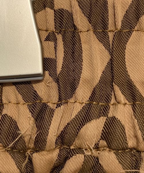 GUCCI（グッチ）GUCCI (グッチ) G rhombus jogging pant ベージュ×ブラウン サイズ:Sの古着・服飾アイテム