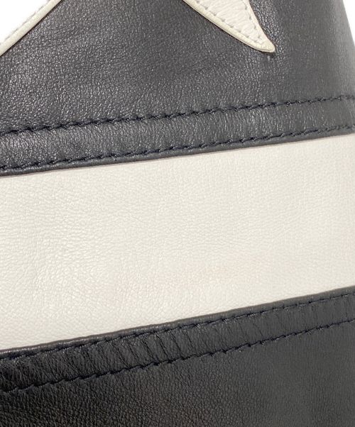 GIVENCHY（ジバンシィ）GIVENCHY (ジバンシィ) ラムレザーコンビボンディングジップパーカー ブラック サイズ:46の古着・服飾アイテム