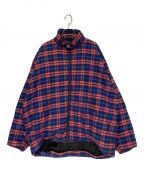 BALENCIAGAバレンシアガ）の古着「Tartan Jacket」｜ブルー×レッド