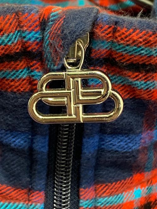 BALENCIAGA（バレンシアガ）BALENCIAGA (バレンシアガ) Tartan Jacket ブルー×レッド サイズ:52の古着・服飾アイテム