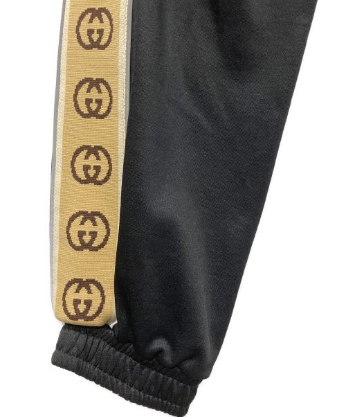 GUCCI（グッチ）GUCCI (グッチ) ルーズテクニカルジャージージョギングロングパンツ ブラック サイズ:XSの古着・服飾アイテム