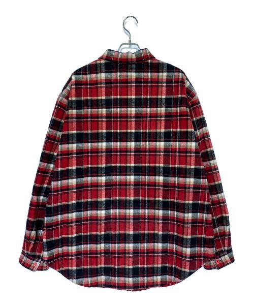 BALENCIAGA（バレンシアガ）BALENCIAGA (バレンシアガ) オーバーサイズチェックキルティングブルゾン レッド×ブラック サイズ:38の古着・服飾アイテム