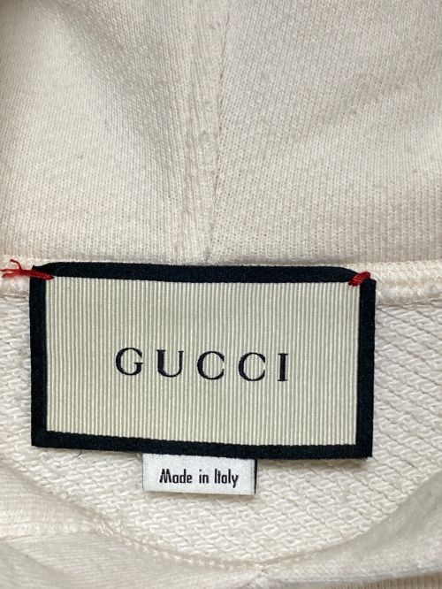 GUCCI（グッチ）GUCCI (グッチ) インターロッキングG フーデッドスウェットシャツ アイボリー サイズ:Lの古着・服飾アイテム
