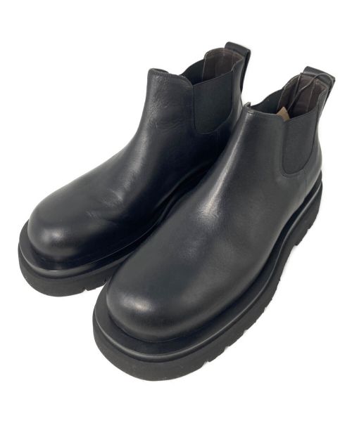 BOTTEGA VENETA（ボッテガベネタ）BOTTEGA VENETA (ボッテガベネタ) ラグ チェルシーアンクルブーツ ブラック サイズ:39　1/2の古着・服飾アイテム