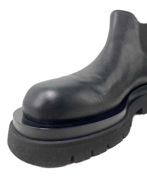 BOTTEGA VENETA（ボッテガベネタ）BOTTEGA VENETA (ボッテガベネタ) ラグ チェルシーアンクルブーツ ブラック サイズ:39　1/2の古着・服飾アイテム