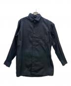 Yohji Yamamoto pour hommeヨウジヤマモト プールオム）の古着「N-台衿付シャツ環縫い」｜ブラック