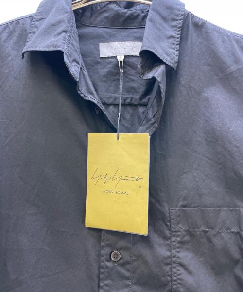 Yohji Yamamoto pour homme（ヨウジヤマモト プールオム）Yohji Yamamoto pour homme (ヨウジヤマモト プールオム) N-台衿付シャツ環縫い ブラック サイズ:2の古着・服飾アイテム