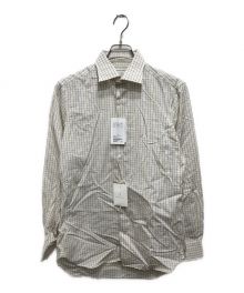 UNITED ARROWS（ユナイテッドアローズ）の古着「イージーケア AG タッタソール セミワイドカラーシャツ -抗菌防臭-」｜イエロー×ホワイト