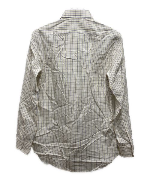 UNITED ARROWS（ユナイテッドアローズ）UNITED ARROWS (ユナイテッドアローズ) イージーケア AG タッタソール セミワイドカラーシャツ -抗菌防臭- イエロー×ホワイト サイズ:38 未使用品の古着・服飾アイテム