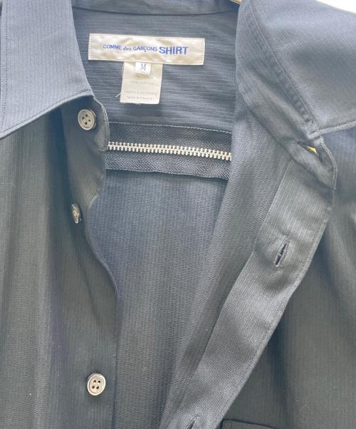 COMME des GARCONS SHIRT（コムデギャルソンシャツ）COMME des GARCONS SHIRT (コムデギャルソンシャツ) ジップデザインシャツ ブラック サイズ:Mの古着・服飾アイテム