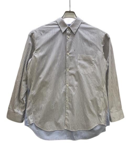 COMME des GARCONS SHIRT（コムデギャルソンシャツ）COMME des GARCONS SHIRT (コムデギャルソンシャツ) スリーブドッキングストライプシャツ ホワイト サイズ:Mの古着・服飾アイテム