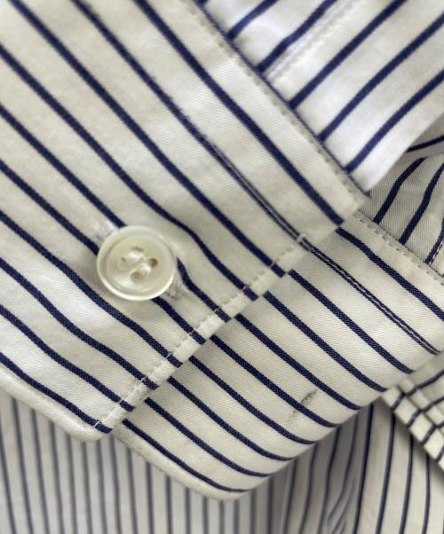 COMME des GARCONS SHIRT（コムデギャルソンシャツ）COMME des GARCONS SHIRT (コムデギャルソンシャツ) スリーブドッキングストライプシャツ ホワイト サイズ:Mの古着・服飾アイテム