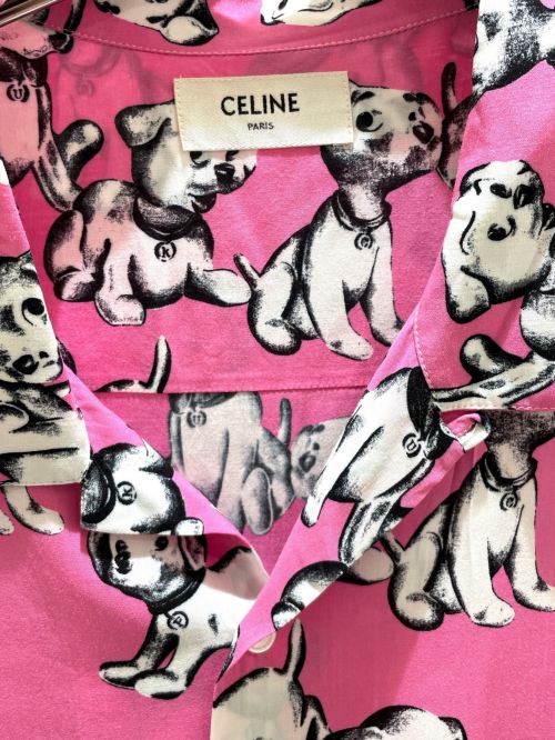 CELINE（セリーヌ）CELINE (セリーヌ) Hawaiian Shirt ピンク サイズ:38の古着・服飾アイテム