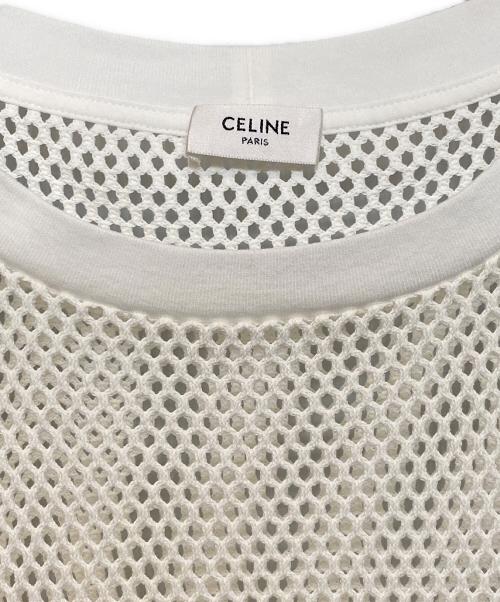 CELINE（セリーヌ）CELINE (セリーヌ) 22SS オーバーサイズTシャツ / コットンメッシュ エクリュ ホワイト サイズ:Mの古着・服飾アイテム