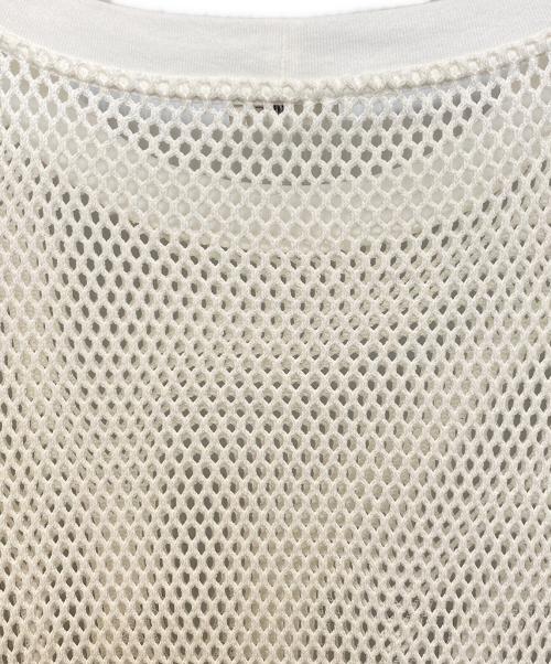 CELINE（セリーヌ）CELINE (セリーヌ) 22SS オーバーサイズTシャツ / コットンメッシュ エクリュ ホワイト サイズ:Mの古着・服飾アイテム