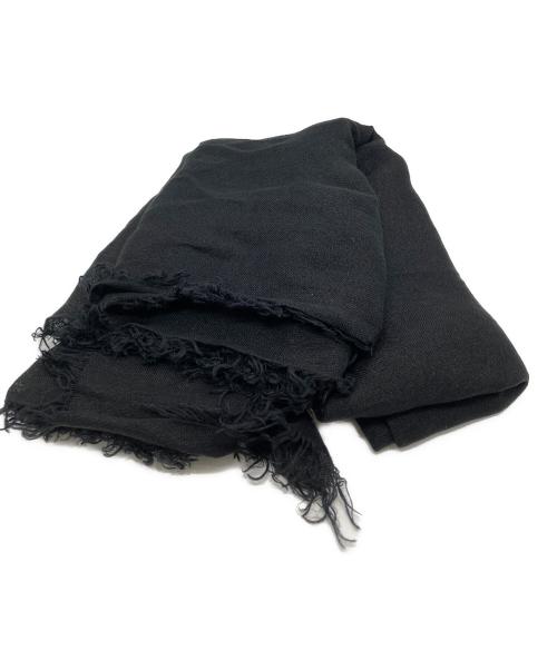 ASAUCE MELER（アソースメレ）ASAUCE MELER (アソースメレ) リネンフリンジストール ブラックの古着・服飾アイテム