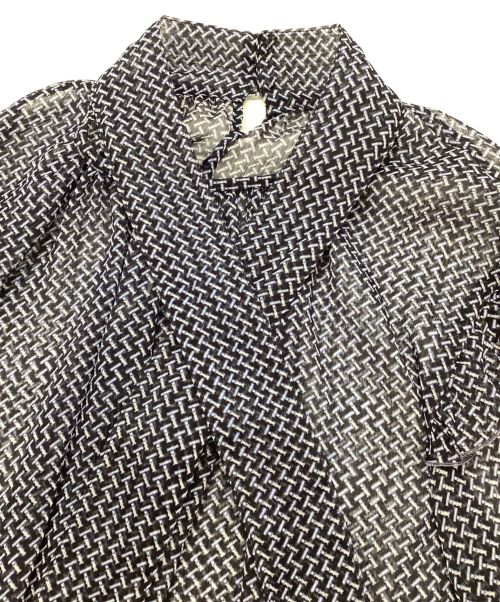 Noble（ノーブル）Noble (ノーブル) ジオメトリックボーブラウス ネイビー サイズ:Freeの古着・服飾アイテム