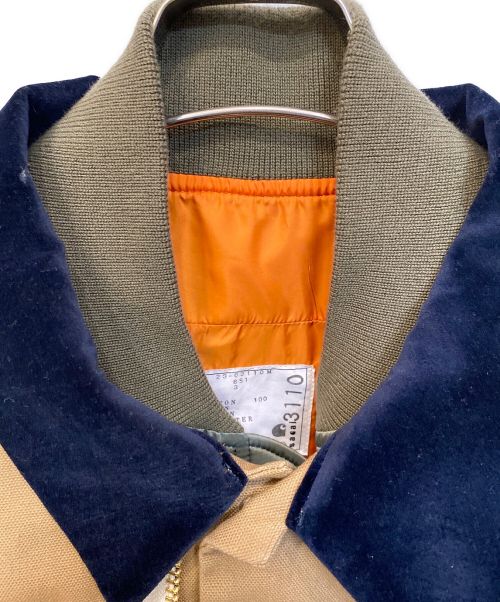 sacai（サカイ）sacai (サカイ) Carhartt WIP (カーハートダブリューアイピー) 23AW CanvasxMA-1 JK Michigan ブラウン サイズ:3の古着・服飾アイテム
