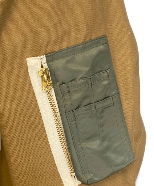 sacai（サカイ）sacai (サカイ) Carhartt WIP (カーハートダブリューアイピー) 23AW CanvasxMA-1 JK Michigan ブラウン サイズ:3の古着・服飾アイテム