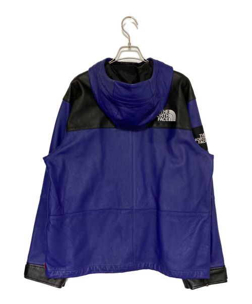 SUPREME（シュプリーム）SUPREME (シュプリーム) THE NORTH FACE (ザ ノース フェイス) Leather Mountain Parka パープル×ブラック サイズ:Mの古着・服飾アイテム
