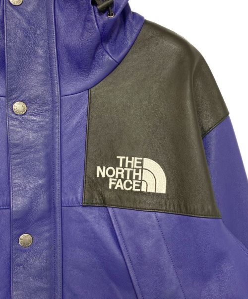 SUPREME（シュプリーム）SUPREME (シュプリーム) THE NORTH FACE (ザ ノース フェイス) Leather Mountain Parka パープル×ブラック サイズ:Mの古着・服飾アイテム