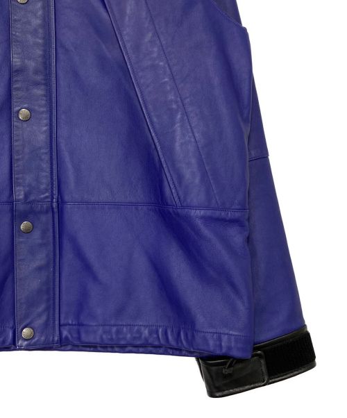 SUPREME（シュプリーム）SUPREME (シュプリーム) THE NORTH FACE (ザ ノース フェイス) Leather Mountain Parka パープル×ブラック サイズ:Mの古着・服飾アイテム