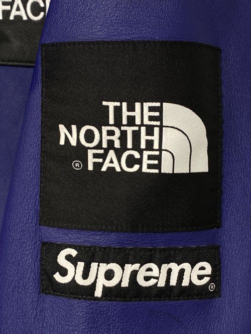 SUPREME（シュプリーム）SUPREME (シュプリーム) THE NORTH FACE (ザ ノース フェイス) Leather Mountain Parka パープル×ブラック サイズ:Mの古着・服飾アイテム