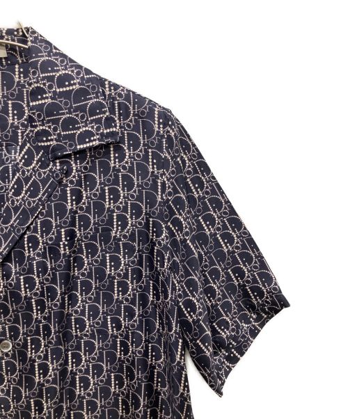 DIOR HOMME（ディオール オム）DIOR HOMME (ディオール オム) パールオブリークロゴ総柄半袖シャツ ネイビー サイズ:39の古着・服飾アイテム