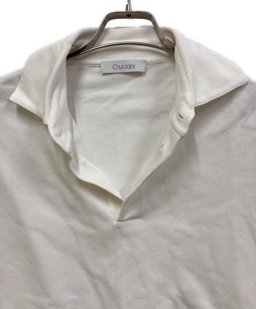 Cruciani（クルチアーニ）CRUCIANI (クルチアーニ) 鹿の子ポロシャツ ホワイト サイズ:44の古着・服飾アイテム