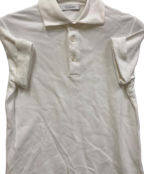 Cruciani（クルチアーニ）CRUCIANI (クルチアーニ) 鹿の子ポロシャツ ホワイト サイズ:44の古着・服飾アイテム