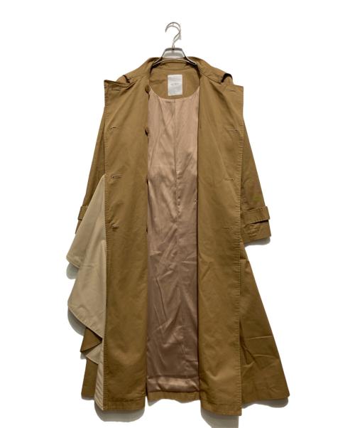 HER LIP TO（ハーリップトゥ）HER LIP TO (ハーリップトゥ) Gaba Ruffled cotton Trench Coat / トレンチコート キャメル サイズ:Sの古着・服飾アイテム
