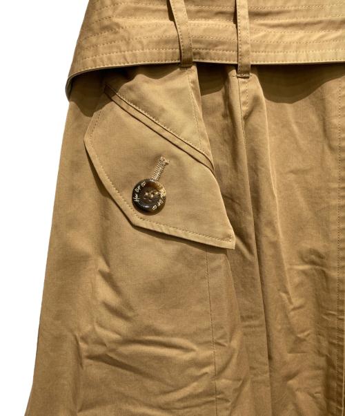 HER LIP TO（ハーリップトゥ）HER LIP TO (ハーリップトゥ) Gaba Ruffled cotton Trench Coat / トレンチコート キャメル サイズ:Sの古着・服飾アイテム