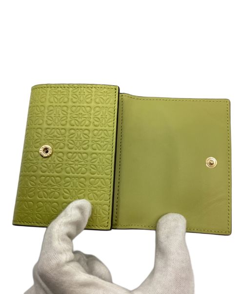 LOEWE（ロエベ）LOEWE (ロエベ) リピートトライフォールドウォレット ライムイエロー サイズ:表記なしの古着・服飾アイテム