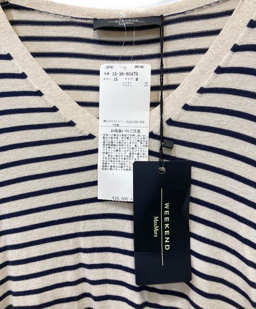 WEEKEND Max Mara（ウィークエンド マックスマーラ）WEEKEND Max Mara (ウィークエンド マックスマーラ) 半袖切替ボーダーニット サイズ:Mの古着・服飾アイテム