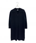 HERMESエルメス）の古着「Vネックカシミヤニットワンピース」｜ネイビー