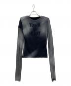 YUUNA ICHIKAWAユウナ イチカワ）の古着「Boyaboya seer tops + tops set/シアーカットソー/YI-02-scs-AS/YI-02-tp-bk」｜グレー