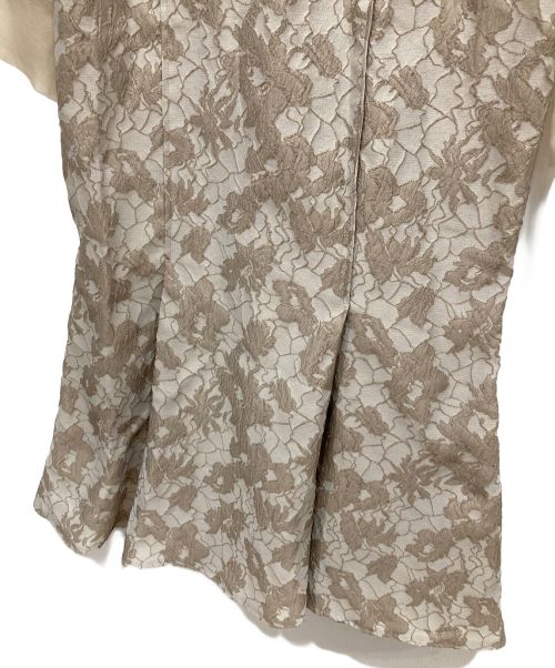 FRAY ID（フレイ アイディー）FRAY ID (フレイ アイディー) グロッシーレースジャガードマーメイドワンピース ベージュ サイズ:SIZE 0の古着・服飾アイテム