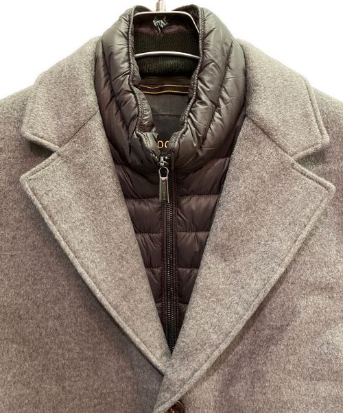 MOORER（ムーレー）MOORER (ムーレー) カシミヤウール ダウンチェスターコート ブラウン サイズ:48の古着・服飾アイテム