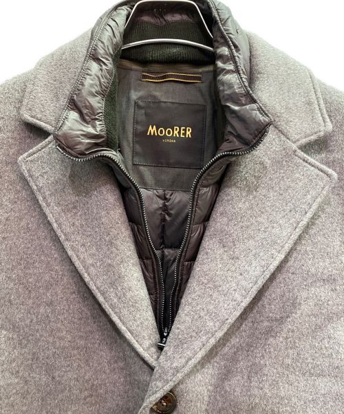 MOORER（ムーレー）MOORER (ムーレー) カシミヤウール ダウンチェスターコート ブラウン サイズ:48の古着・服飾アイテム