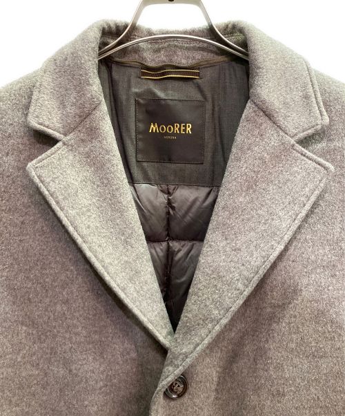 MOORER（ムーレー）MOORER (ムーレー) カシミヤウール ダウンチェスターコート ブラウン サイズ:48の古着・服飾アイテム