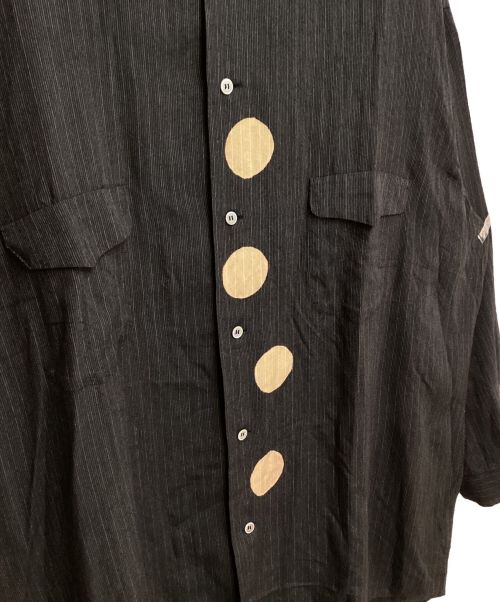 Yohji Yamamoto pour homme（ヨウジヤマモト プールオム）Yohji Yamamoto pour homme (ヨウジヤマモト プールオム) 96AW 脱色期 ドットデザインレーヨンシャツ ブラック サイズ:Mの古着・服飾アイテム