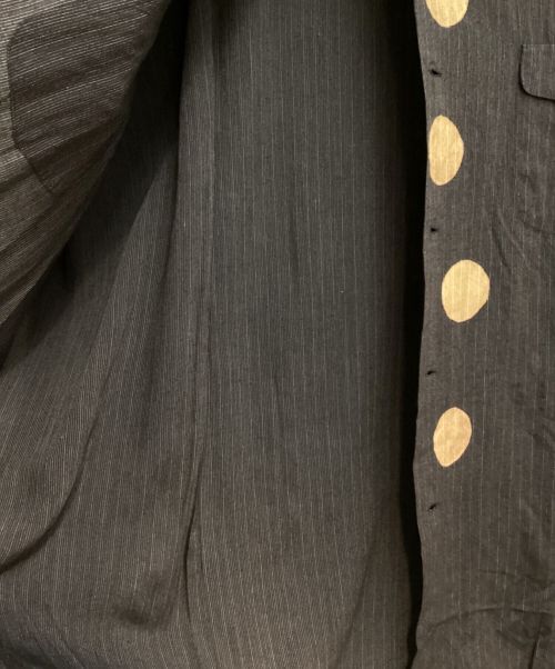 Yohji Yamamoto pour homme（ヨウジヤマモト プールオム）Yohji Yamamoto pour homme (ヨウジヤマモト プールオム) 96AW 脱色期 ドットデザインレーヨンシャツ ブラック サイズ:Mの古着・服飾アイテム