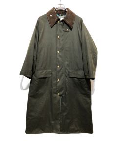 美品 バブアー 2way フード付きステンカラーコート L ネイビー ロング丈 中古・古着通販】Barbour (バブアー) 2レイヤーロングコート ネイビー